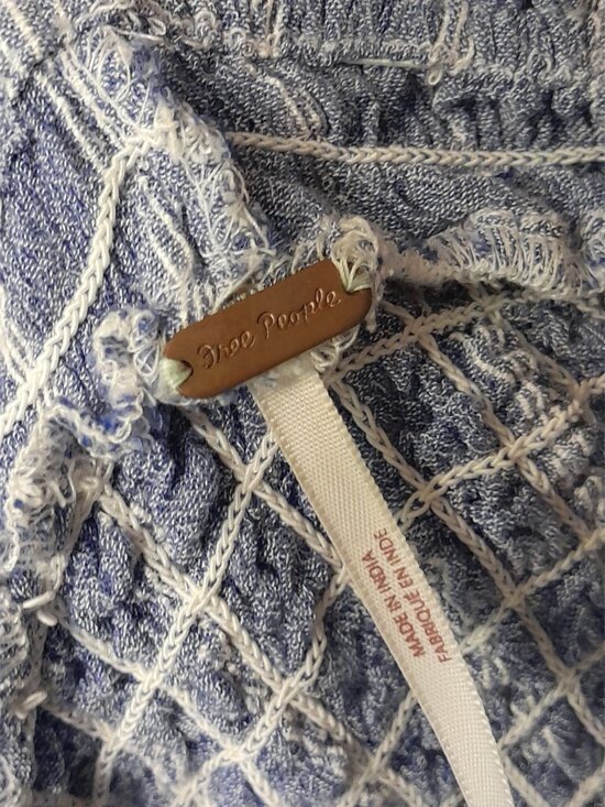 Free People Peasant Top Boho Flared Sleeve Cottagecore Romantic Casual Size L - Picture 7 of 8